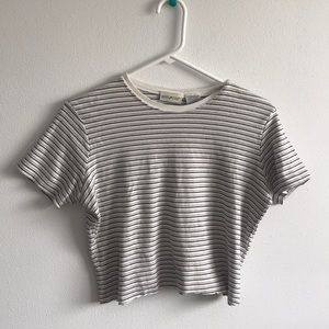 80s stylin striped crop top